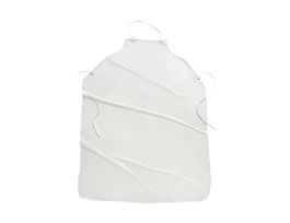 West Chester, 6 mil. 45in White Vinyl Apron, Raw Edge , 35in x 45in