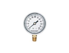 Commercial Gauge with Bottom Connection, 0 to 3000 psi, 2 1/2" Dial