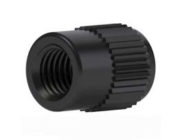SuperFlangeless Nut, Female, Black PEEK, 1/8" OD Tubing, 1/4-28 Flat Bottom; 10/PK