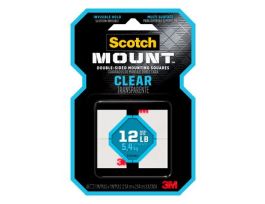 Scotch-Mount™ Clear Double-Sided Mounting Squares 410H-SQ-48, 1 in x 1 in (2.54 cm x 2.54 cm) EA, 48 Squares
