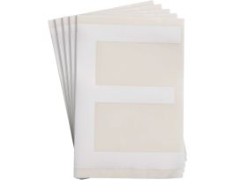 ToughStripe® Floor Marking Polyester 8 in Label Letter E White 20/PK