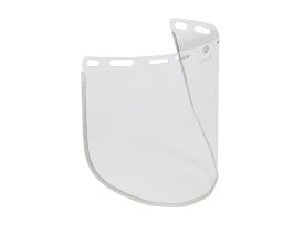 Safety Visor, Clr PETG, Univ Fit, .040,9x15.5, Alum Binding