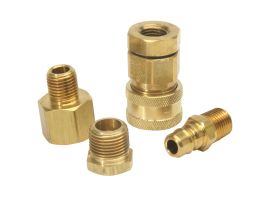 One male and one female coupler, to connect breathing tube to 1/2" I.D. hose. Snap-Tite