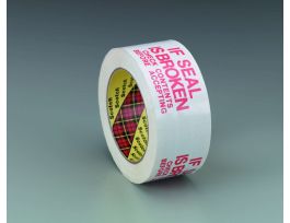 Scotch® Printed Message Box Sealing Tape 3771, White, 48 mm x 100 m, 36/Case