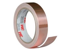 3M™ Copper Foil EMI Shielding Tape 1181, 23 in X 60 yd, 3 in Paper Core, Log Roll, Trimmed, 1 Roll/Case