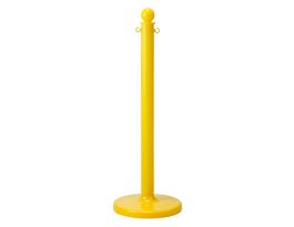 BradyLink Warning Posts, Yellow, 40" H x 2.5" Dia, Polyethylene