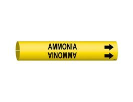 Ammonia Pipe Marker, 0.875" H x 0.875" W, Fits Pipes 1.5" Dia. Thru 2.375" Dia.