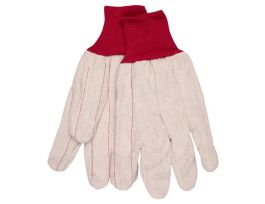 GLOVES COTTON RED W-POLY LARGE DZ 1PR