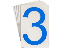 ToughStripe® Floor Marking Polyester 8 in Label Number 3 Blue 20/PK