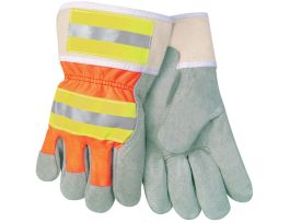 GLOVES LEATHER 2.5 INCH CANVAS DZ 1PR