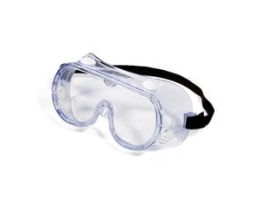 3M™ Goggle Chemical Splash, 91252H1-DC-10, Black Strap, Clear Lens, 10/case