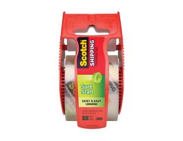 Scotch® Sure Start Shipping Packaging Tape with dispenser, 145, 1.88 in x 800 in (48 mm x 20.3 m)