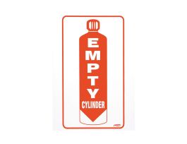 Empty Cylinder Sign, 7" H x 5" W x 0.025" D, Magnetic Vinyl