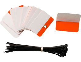 Self-Laminating Blank Tags Polyester 2 in H x 3 in W Orange 25/PK
