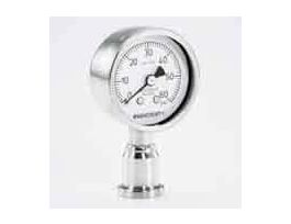 3.5" Filled Sanitary Gauge 30" Hg to 30 psi, 2 Tri-Clamp