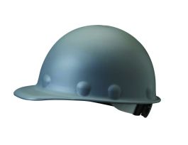 Roughneck P2 Hard Hat, Fiberglass, Ratchet Headband, 8 Pt. Ratchet Suspension, Gray