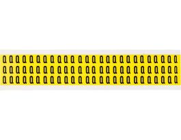 Repositionable Vinyl 0.375 in Black on Yellow, Letters Q Card of 78 Labels