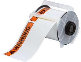 All Weather Permanent Adhesive Vinyl Labels ANSI WARNING Header for GlobalMark Printer - 4" x 6.25"