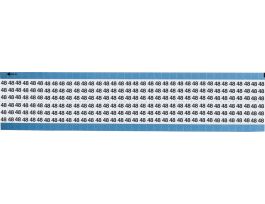 Numerical Wire Markers Permanent Adhesive Vinyl 0.75 in H Legend: 48, 1800 Total