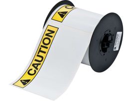 All Weather Permanent Adhesive Vinyl Labels ANSI CAUTION Header for B30 Printers - 4" x 6"