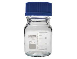 Plus Class A Glass Media Bottles, 100 mL, 10/Cs