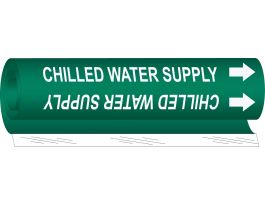 Chilled Water Supply Pipe Marker, 9" H x 8" W, Fits Pipes 1.5" Dia. Thru 2.375" Dia.