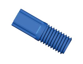 Compact Tubing End Fitting, Type S/P, 1/16"OD, 1/4"-28 UNF(M), mixed PP; 8/pk