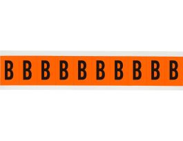 Outdoor Vinyl 1 in Black on Orange Letters B Card of 10 Labels