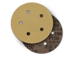 3M™ Hookit™ Paper Disc 236U, P220 C-weight, 5 in x NH, D/F 5HL, Die 500FH
