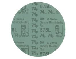 3M™ Diamond Microfinishing Film PSA Disc 675L, 74 Mic 6MIL, Teal, 5 in x NH, Die 500X, 25/Pac, 500 ea/Case