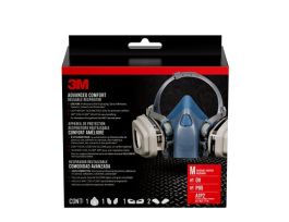 3M™ Advanced Comfort Reusable Respirator 7512P1-DC, OV/P95, Mdm, 1-Fcpc, 1-pr of 6001 Crtdgs, 2-prs 5P71 Fltrs, 1-pr 501 Rtnrs
