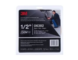 3M™ Automotive Acrylic Plus Attachment Tape 06382, Black, 1.12 mm, 1/2 in x 20 yd, 12 Roll/Case