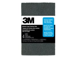 3M™ Between Coats Finishing Pad 10144NA4PK, 6 in x 3 3/4 in x 5/16 in, Replaces 00 Steel Wool, 4 pads/pk, 6 pks/cs