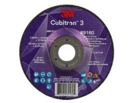 3M™ Cubitron™ 3 Cut and Grind Wheel, 89160, 36+, T27, 5 in x 1/8 in x 7/8 in (125 x 3.2 x 22.23 mm), ANSI, 10/Pack, 20 ea/Case