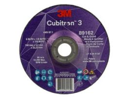 3M™ Cubitron™ 3 Cut and Grind Wheel, 89162, 36+, T27, 6 in x 1/8 in x 7/8 in (150 x 3.2 x 22.23 mm), ANSI, 10/Pack, 20 ea/Case