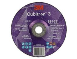 3M™ Cubitron™ 3 Cut and Grind Wheel, 89163, 36+, T27, 7 in x 1/8 in x 7/8 in (180 x 3.2 x 22.23 mm), ANSI, 10/Pack, 20 ea/Case