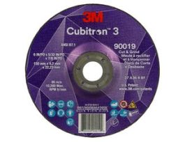 3M™ Cubitron™ 3 Cut and Grind Wheel, 90019, 36+, T27, 6 in x 5/32 in x 7/8 in (150 x 4.2 x 22.23 mm), ANSI, 10/Pack, 20 ea/Case