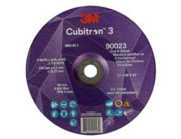 3M™ Cubitron™ 3 Cut and Grind Wheel, 90023, 36+, T27, 9 in x 5/32 in x 7/8 in (230 x 4.2 x 22.23 mm), ANSI, 10/Pack, 20 ea/Case
