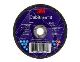 3M™ Cubitron™ 3 Cut-Off Wheel, 90031, 60+, T1, 3 in x 0.035 in x 3/8 in (75 x 0.9 x 9.53 mm), ANSI, 25/Pack, 50 ea/Case