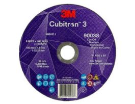 3M™ Cubitron™ 3 Cut-Off Wheel, 90038, 60+, T1, 6 in x 0.045 in x 7/8 in (150 x 1.6 x 22.23 mm), ANSI, 25/Pack, 50 ea/Case