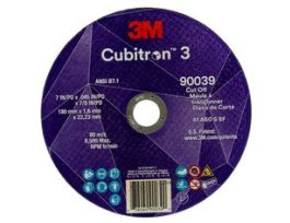3M™ Cubitron™ 3 Cut-Off Wheel, 90039, 60+, T1, 7 in x 0.09 in x 7/8 in (180 x 2 x 22.23 mm), ANSI, 25/Pack, 50 ea/Case