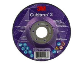 3M™ Cubitron™ 3 Depressed Center Grinding Wheel, 90003, 36+, T27, 4-1/2 in x 1/4 in x7/8 in (11x6x22.23) ANSI, 10/Pack, 20 ea/Case