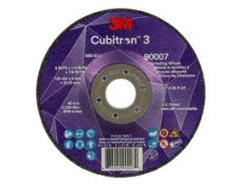3M™ Cubitron™ 3 Depressed Center Grinding Wheel, 90007, 36+, T27, 5 in x 1/4 in x 7/8 in (125x6x22.23mm) ANSI, 10/Pack, 20 ea/Case