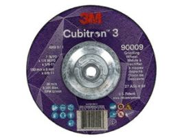 3M™ Cubitron™ 3 Depressed Center Grinding Wheel, 90009, 36+, T27, 7 in x 1/4 in x 5/8 in-11 (180x6mmx5/8-11in), ANSI, 10 ea/Case