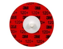 3M™ Cubitron™ II Roloc™ Durable Edge Disc 984F, 120+ YF-weight, TR, Maroon, 3 in, Die R300V, 50/Carton, 200 ea/Case