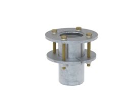 3M™ DBI-SALA® Confined Space Deck Mount High Capacity Davit Mast Base 8000099, Galvanized Steel