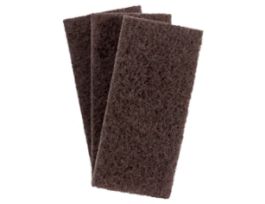 Brown Utility Pad 8541AS, AMSAN REN02108, 4-5/8 in x 10 in, 10/Case, Private Label