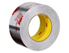 3M™ Foil Tape 3340, Silver, 2 1/2 in x 50 yd, 3.9 mil, 20 Rolls/Case