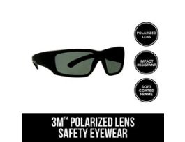 3M™ Safety Eyewear 90214H1-VDC Polarized, Blk Frame, Scratch Resistant Lens, 5/cs