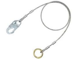 3M™ Protecta® Vinyl Coated Cable O-Ring Extension Anchor AJ408AG-2, Galvanized Steel, 2 ft